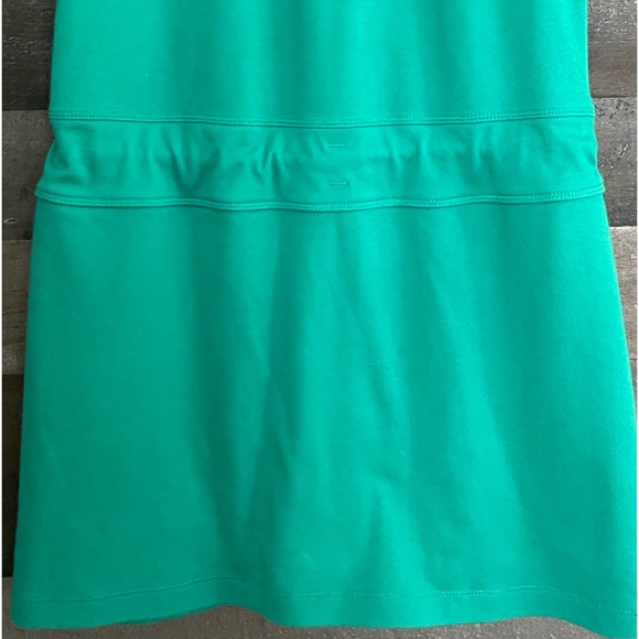 Lole Tunic Shirt Dress Mini Green V Neck Draw String Waist Short Sleeve - Picture 6 of 13